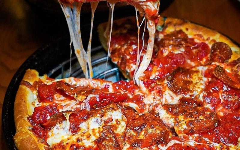 Deep dish pizza